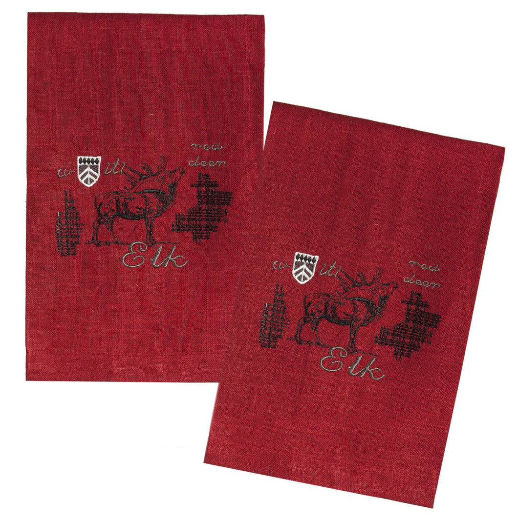 L771-ELK Country Style City Chic Guest Towels with Elk Motif 16