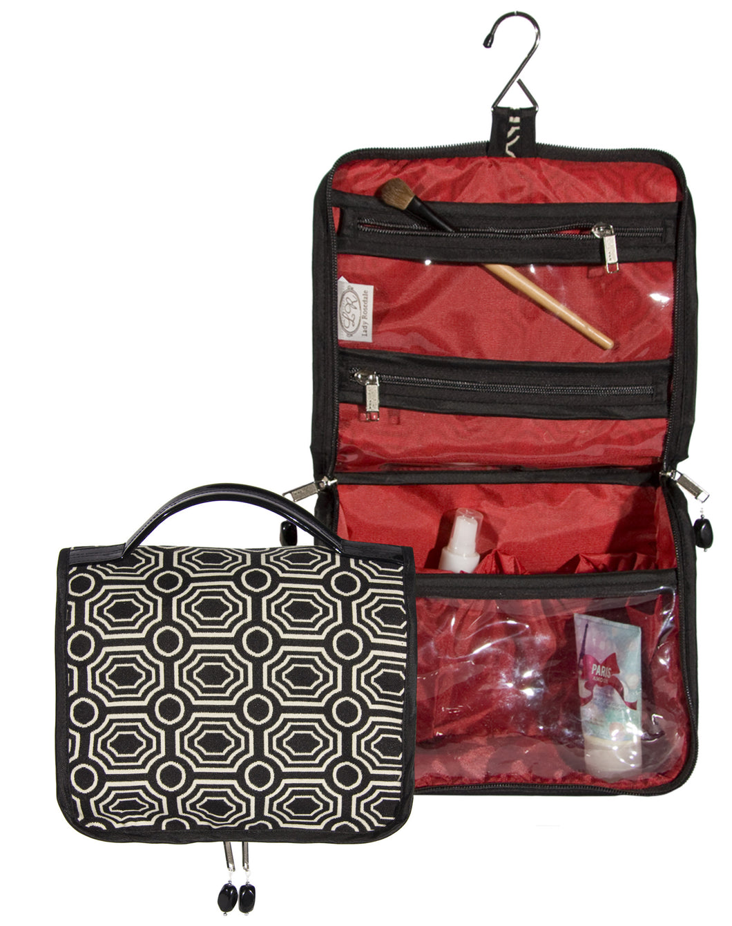L789-1423 Ultimate Hangup Bradstreet Ebony, Comes with Hanger and double Zipper for easy travelling and to keep everything contained. Part of the Cosmetic and Travel Collection 10.5