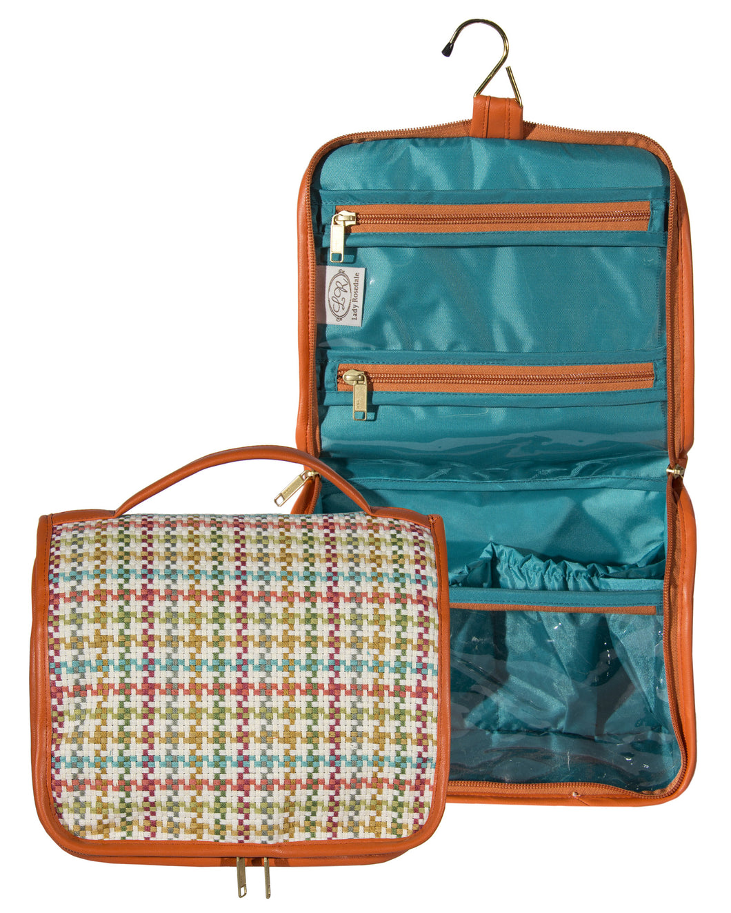L789-3125 Ultimate Hangup Chi Chi Coral, Comes with Hanger and double Zipper for easy travelling and to keep everything contained. Part of the Cosmetic and Travel Collection 10.5
