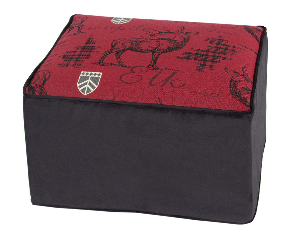 L900-1801 Country Style City Chic Rectangular Ottoman with Elk Motif 25